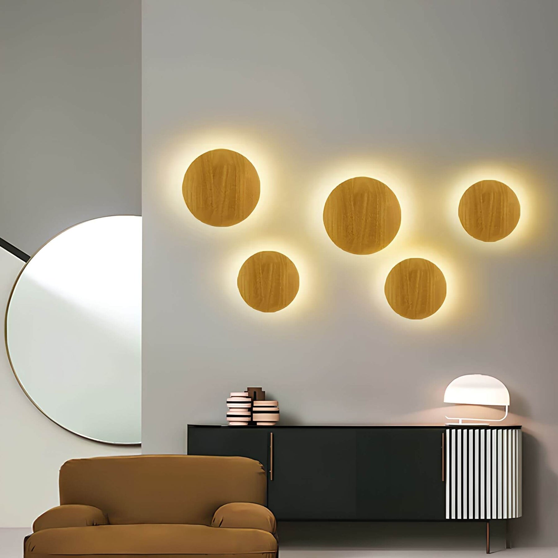 Lampe murale haut de gamme avec un design en bois naturel